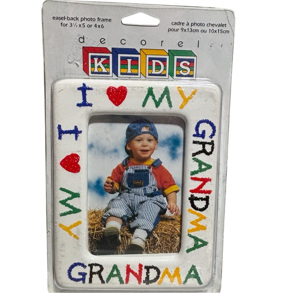 Vintage I love my grandma ceramic colorful Mother’s Day 6"x4" 90s - Picture 2 of 9